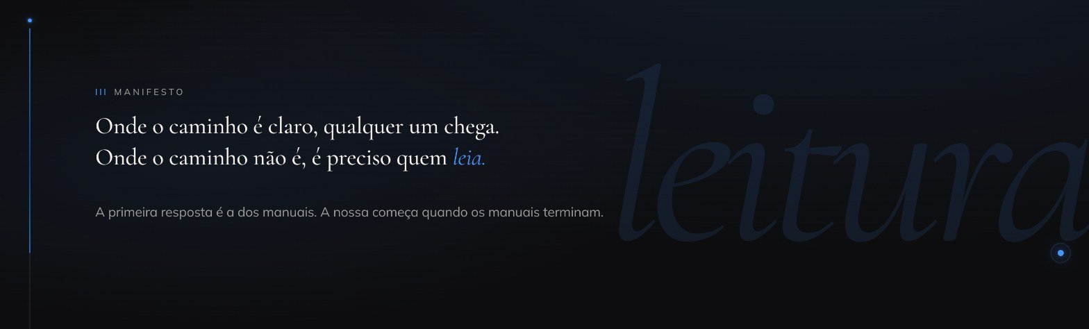 Secção de manifesto do site da RMB Advogados