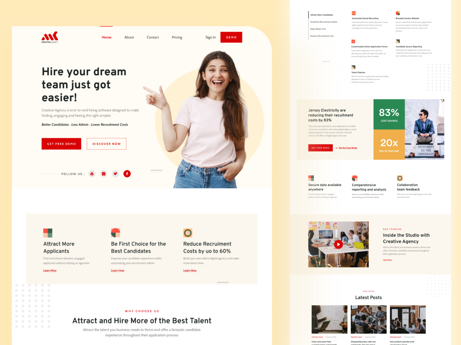 landing page redesign and responsive
